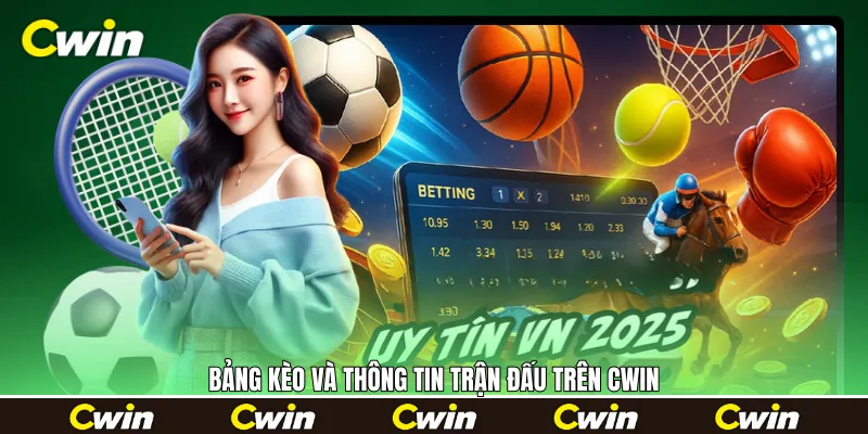 Bảng kèo và thông tin trận đấu trên Cwin