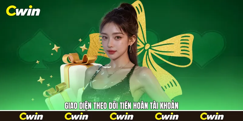 Giao diện theo dõi tiền hoàn tài khoản